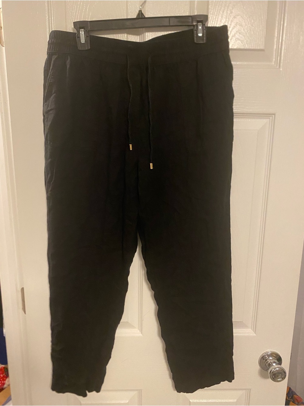 Calvin Klein Black Drawstring Jogger Pants